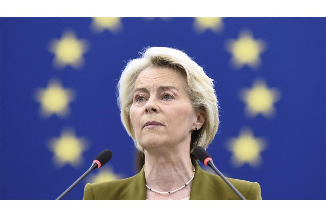 EU-Kommission muss sich neuen Misstrauensanträgen stellen Ursula von der Leyen (Archivbild)