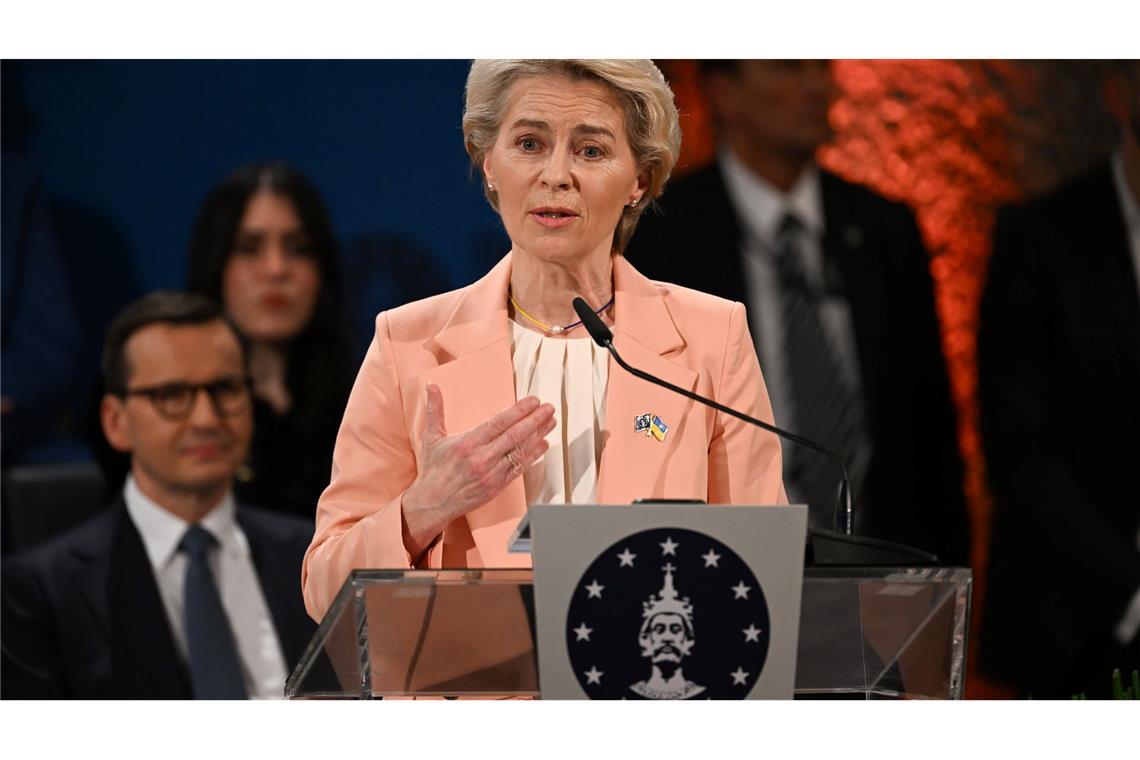 Karlspreis für Ursula von der Leyen - "Das Gesicht Europas" Ursula von der Leyen erhält den Karlspreis 2025 (Archivbild).