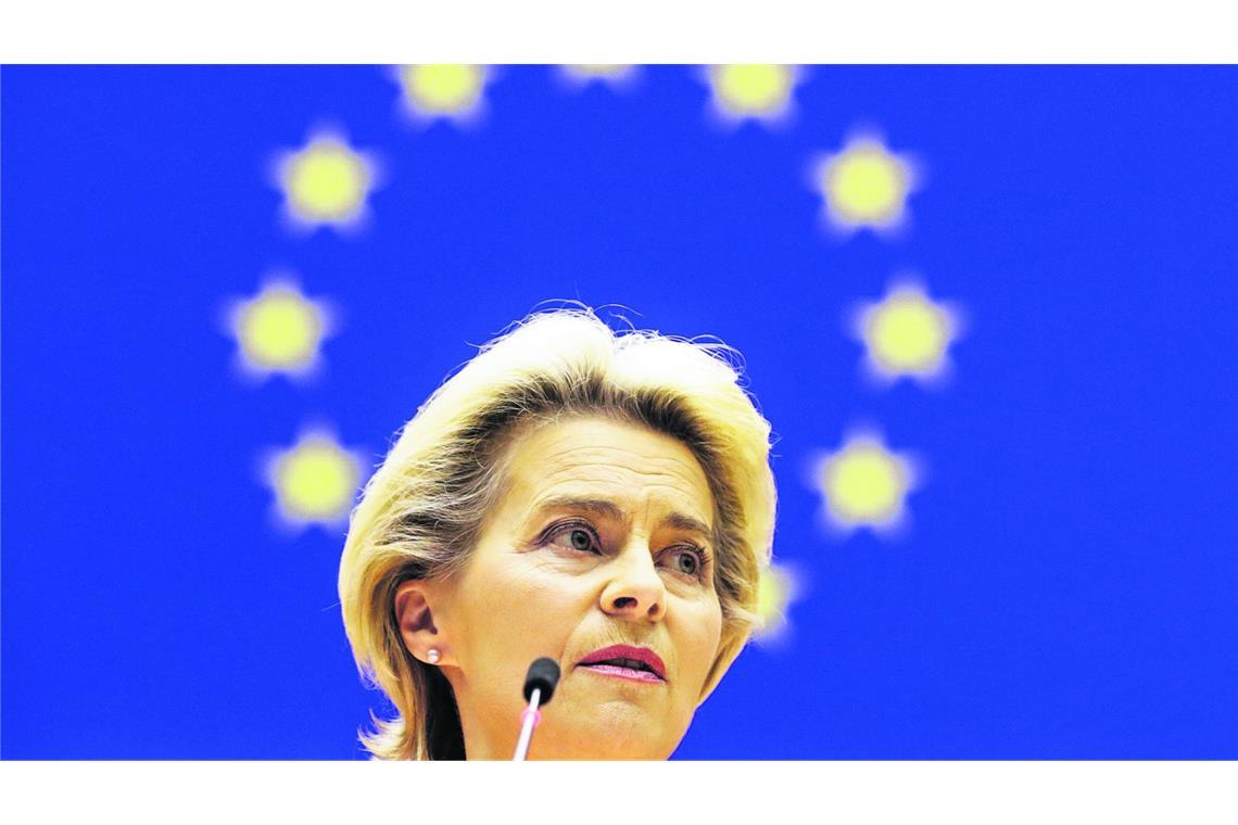 Von der Leyen muss sich erneut zwei Misstrauensanträgen im EU-Parlament stellen Ursula von der Leyen steht kommende Woche erneut im Europaparlament unter Druck (Archivfoto).