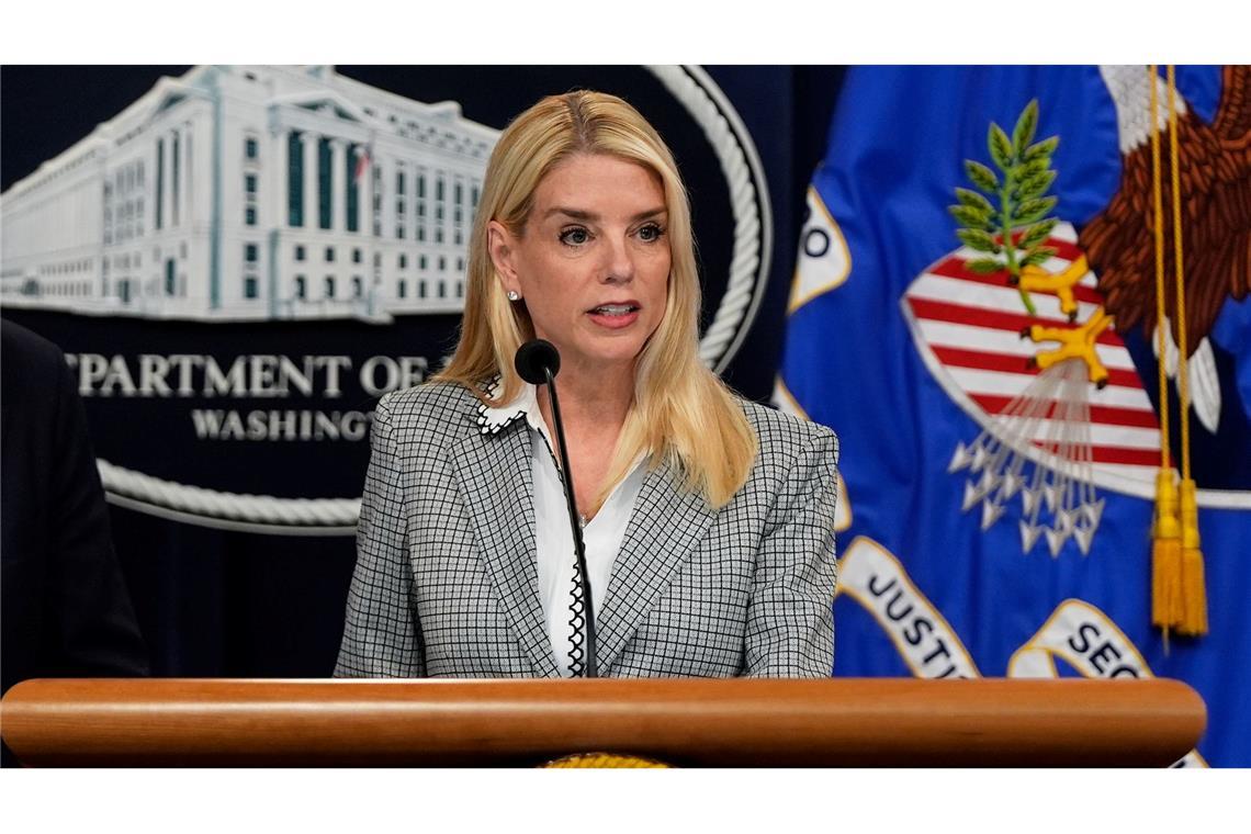 US-Justizministerin Bondi steht wegen ihres Umgangs mit dem Fall besonders in der Kritik. (Archivbild)