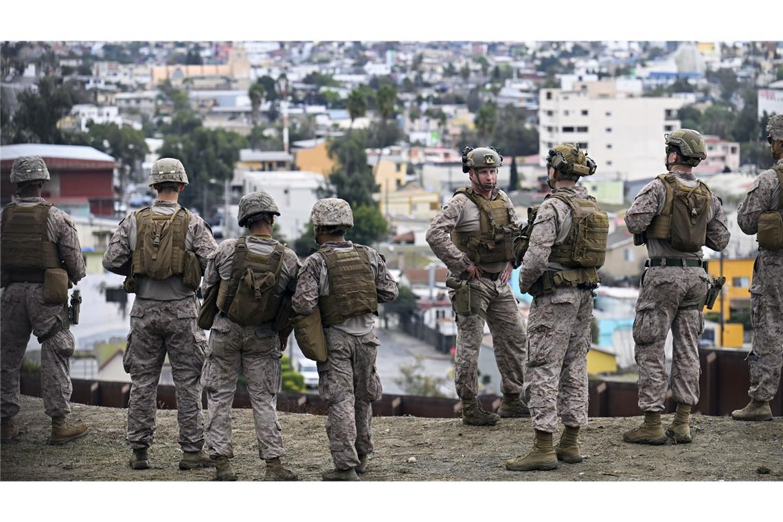 USA bieten Millionen-Kopfgeld für mexikanischen Drogenboss US-Marines sind entlang der Grenze zwischen den USA und Mexiko im Einsatz. (Symbolbild)