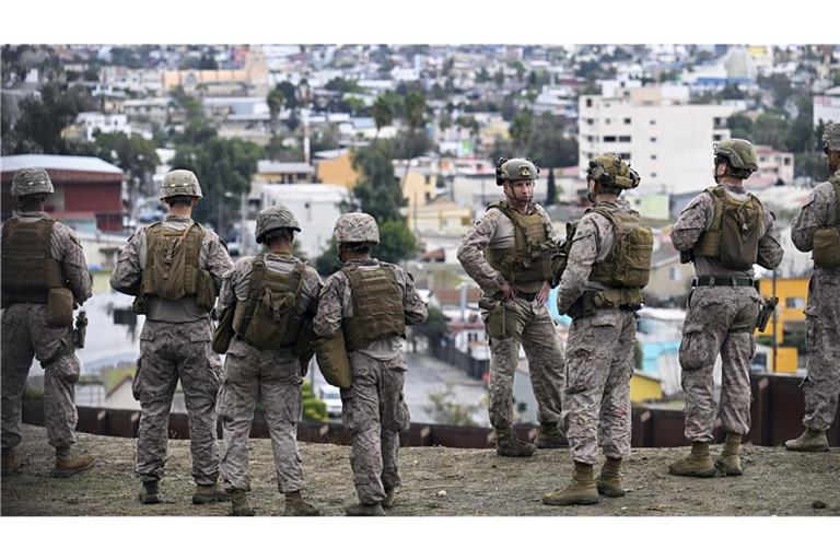 US-Marines sind entlang der Grenze zwischen den USA und Mexiko im Einsatz. (Symbolbild)
