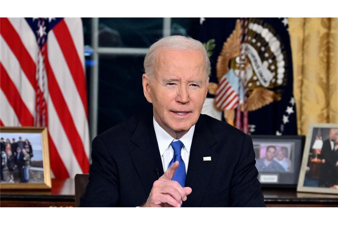 Bilder des Tages US-Präsident Biden hält seine Abschiedsrede aus dem Oval Office