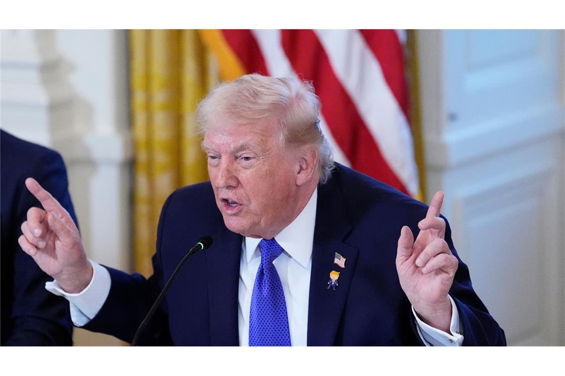 US-Präsident Donald Trump. Die USA sind nach Angaben des Leiters des dänischen Arktis-Kommandos zu gemeinsamen Übungen in Grönland eingeladen worden (Archivfoto).