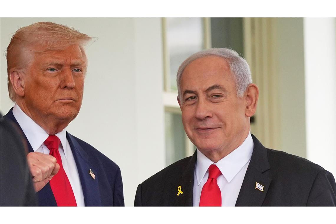 Netanjahu schlägt Trump für Friedensnobelpreis vor US-Präsident Donald Trump (links) mit Israels Premier Benjamin Netanjahu