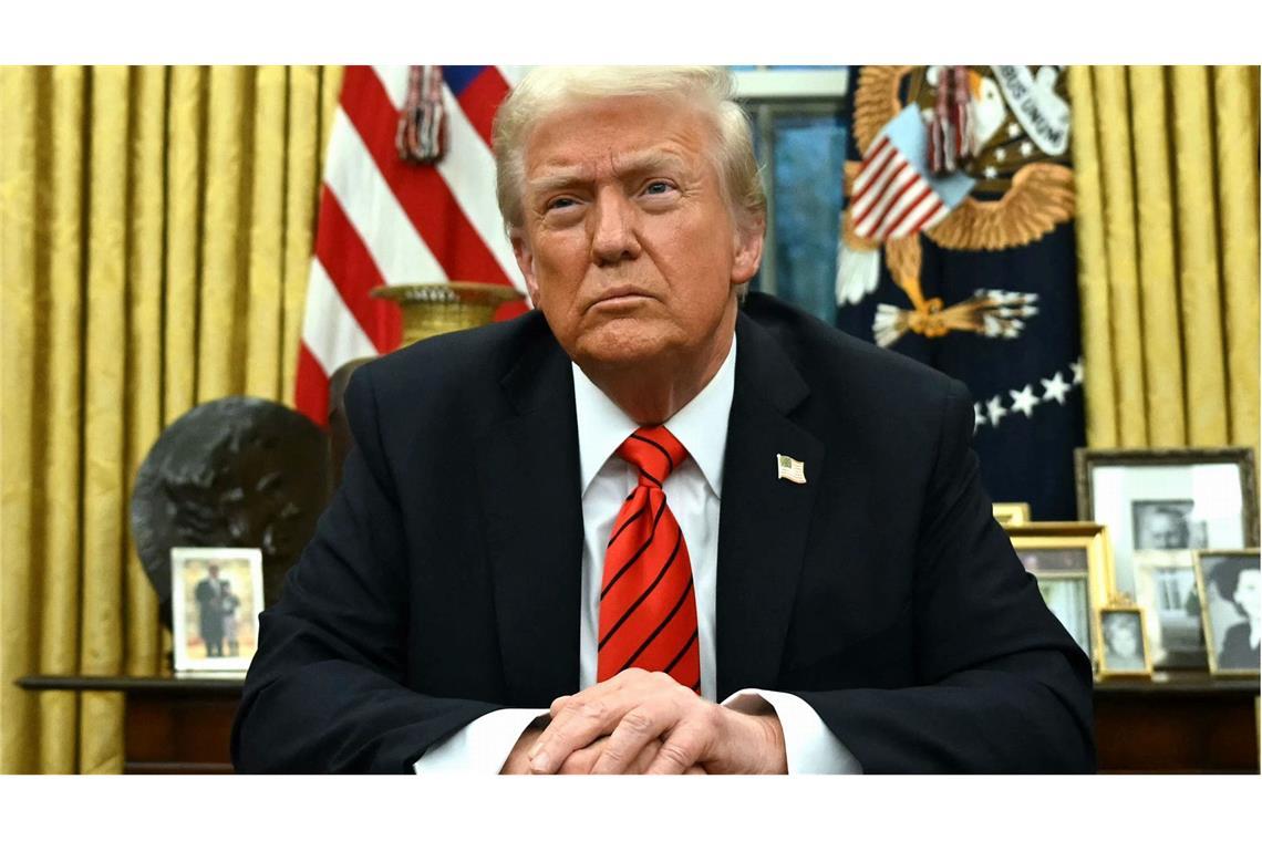 Stellenstreichungen bei UN-Organisationen US-Präsident Donald Trump. Mehrere UN-Organisationen sehen sich gezwungen, Tausende von Mitarbeitern zu entlassen, nachdem die USA ihre Auslandshilfe eingefroren haben (Archivfoto).