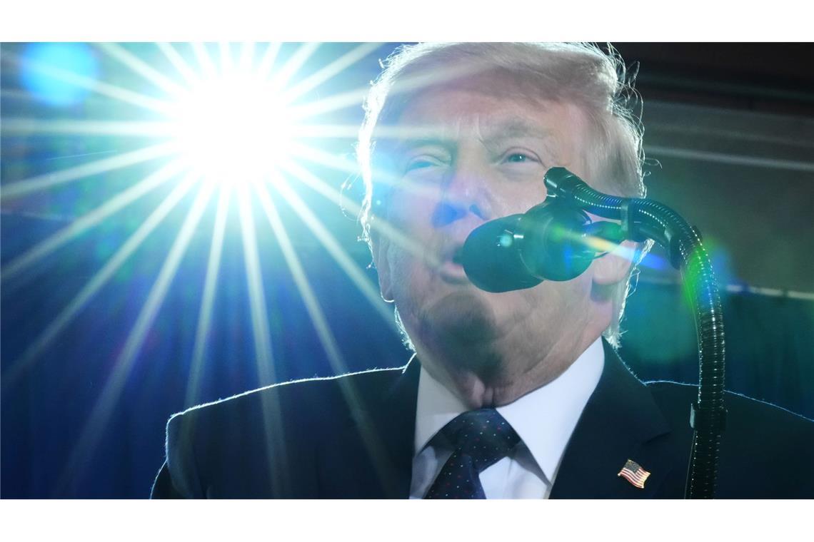 US-Präsident Donald Trump spricht im Rockland Community College.