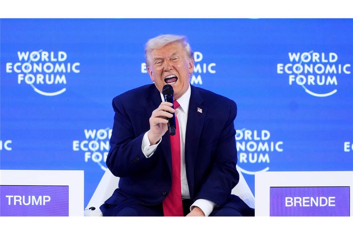 US-Präsident Donald Trump spricht rund 70 Minuten in Davos.