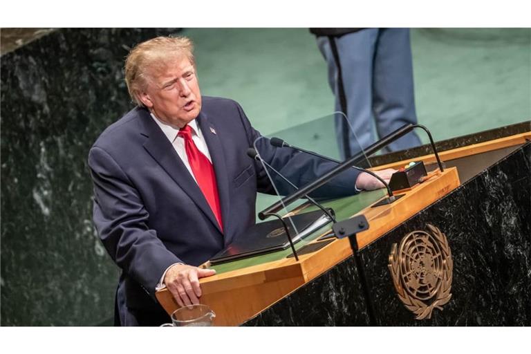 US-Präsident Donald Trump spricht zu Beginn der UN-Generalversammlung bei den Vereinten Nationen.