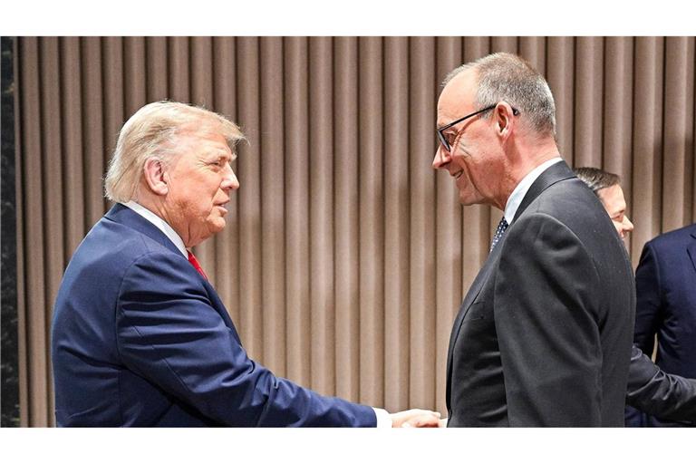 US-Präsident Donald Trump und der deutsche Bundeskanzler Friedrich Merz in Kanada.