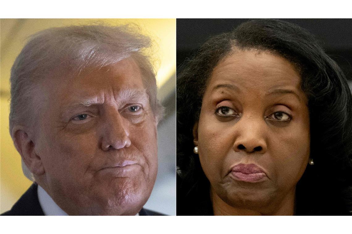Oberstes US-Gericht stoppt Entlassung von Fed-Vorständin Cook durch Trump US-Präsident Donald Trump und die Zentralbank-Vorständin Lisa Cook