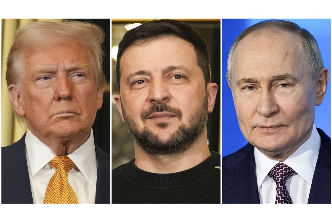 Trump will baldiges Treffen mit Putin und Selenskyj US-Präsident Donald Trump will sich offenbar bald mit Kreml-Chef Wladimir Putin und Ukraines Präsident Wolodymyr Selenskyj treffen.