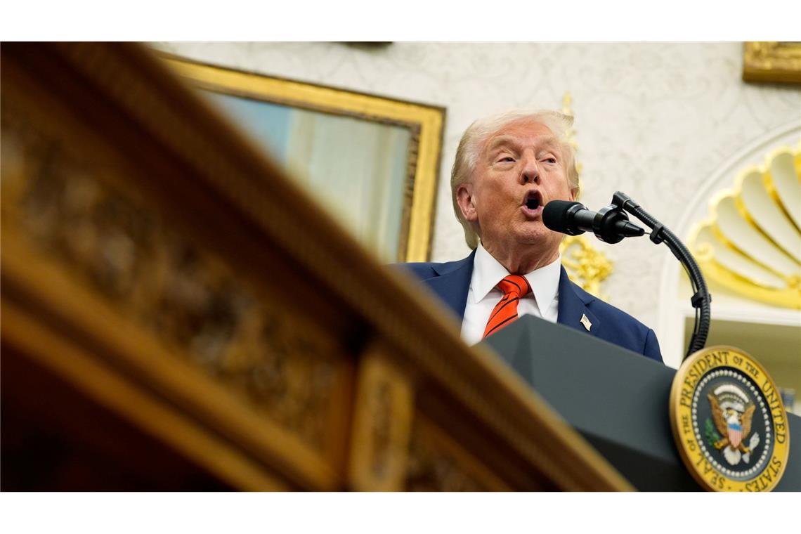 US-Präsident Trump drohte jüngst mit neuen Zöllen gegen China-Importe. (Archivbild)