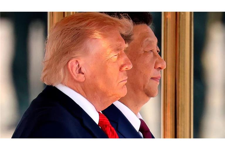 US-Präsident Trump mit Xi Jinping bei seinem Besuch in China in diesem Jahr.