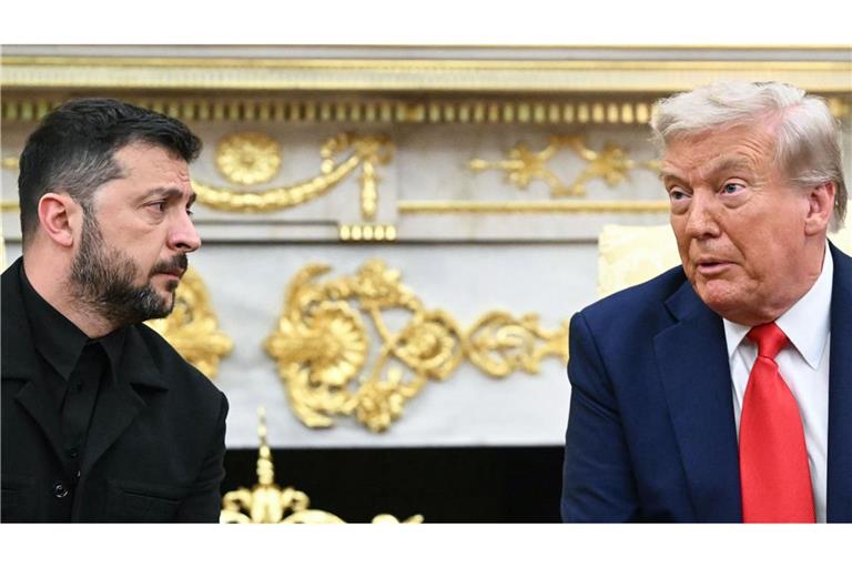 US-Präsident Trump und der ukrainische Präsident Selenskyj während ihres Gesprächs im Weißen Haus.