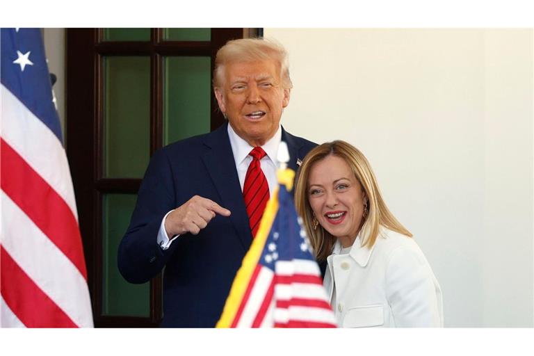 US-Präsident Trump und Italiens Ministerpräsidentin Meloni präsentierten sich am Donnerstag als ziemlich beste Freunde.