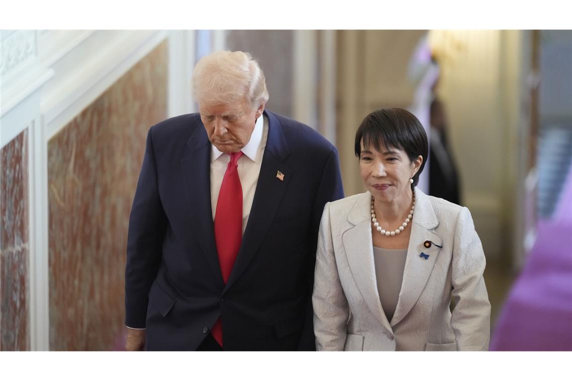 Gegengewicht zu China: Japan und USA stärken Allianz US-Präsident Trump und Japans neue Regierungschefin Takaichi betonen die Bedeutung ihrer Sicherheitsallianz.