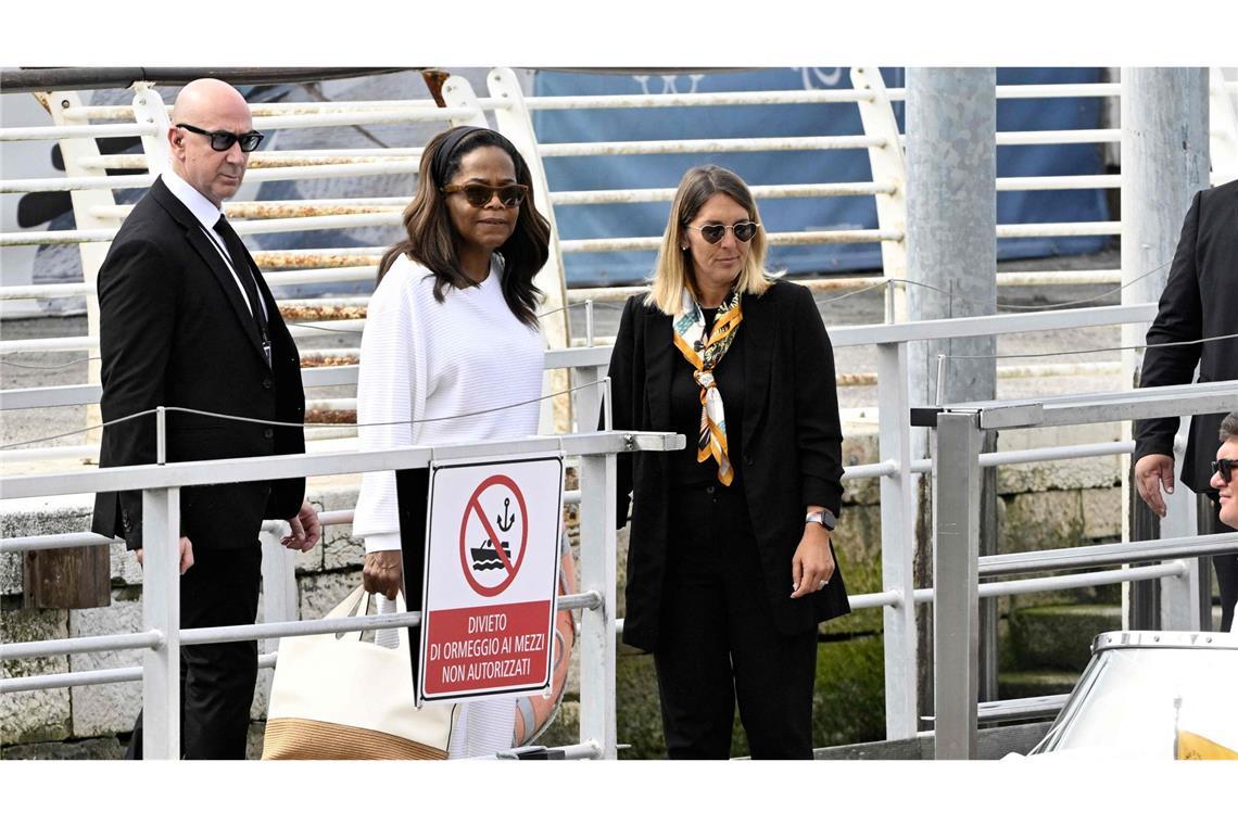 US-Talkshow-Legende Oprah Winfrey ist für die Hochzeit von Bezos und Sanchez angereist.