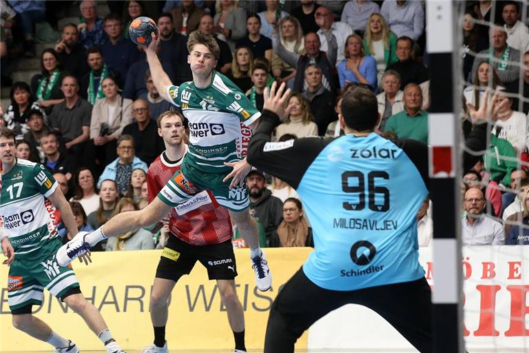 Valentin Abt – hier im April 2024 noch im Trikot von Frisch Auf Göppingen – verstärkt nächste Saison den HCOB. Foto: Imago
