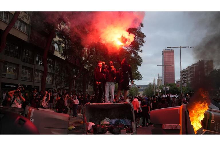 Vereinzelt kam es in Barcelona bei einer Demonstration gegen Israels militärisches Vorgehen im Gazastreifen zu Gewalt.