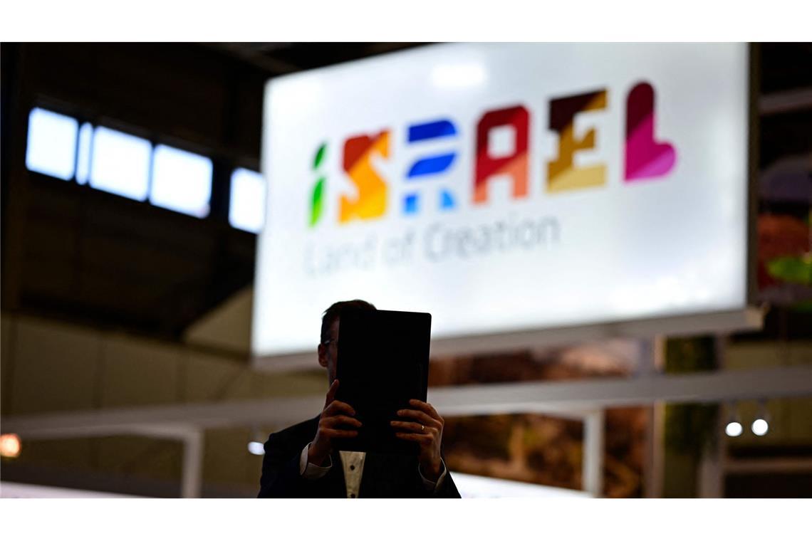 Verwaister Israel-Stand auf der ITB in Berlin.