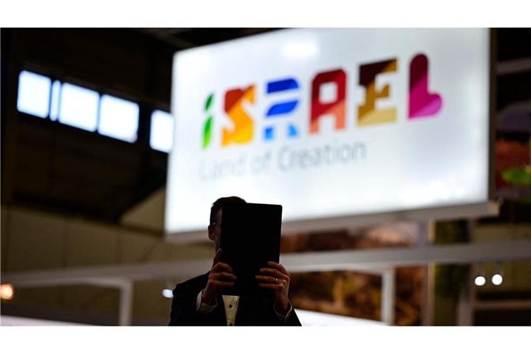 Verwaister Israel-Stand auf der ITB in Berlin.