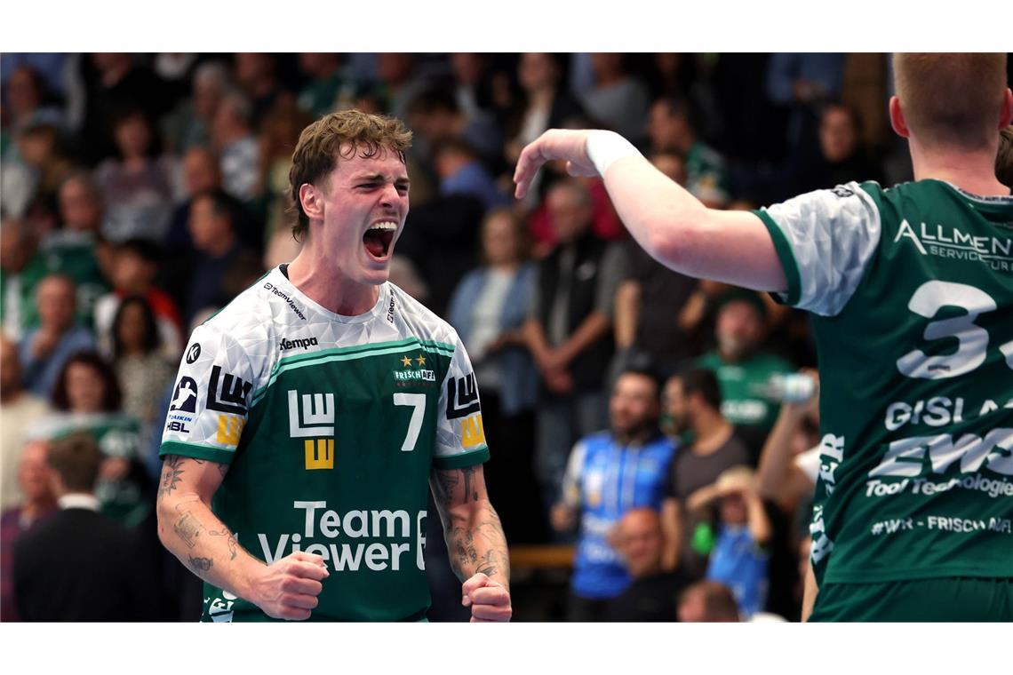 Nach Pokal-Frust – Frisch Auf Göppingen kämpft Hannover nieder Victor Klöve: Emotionen pur.