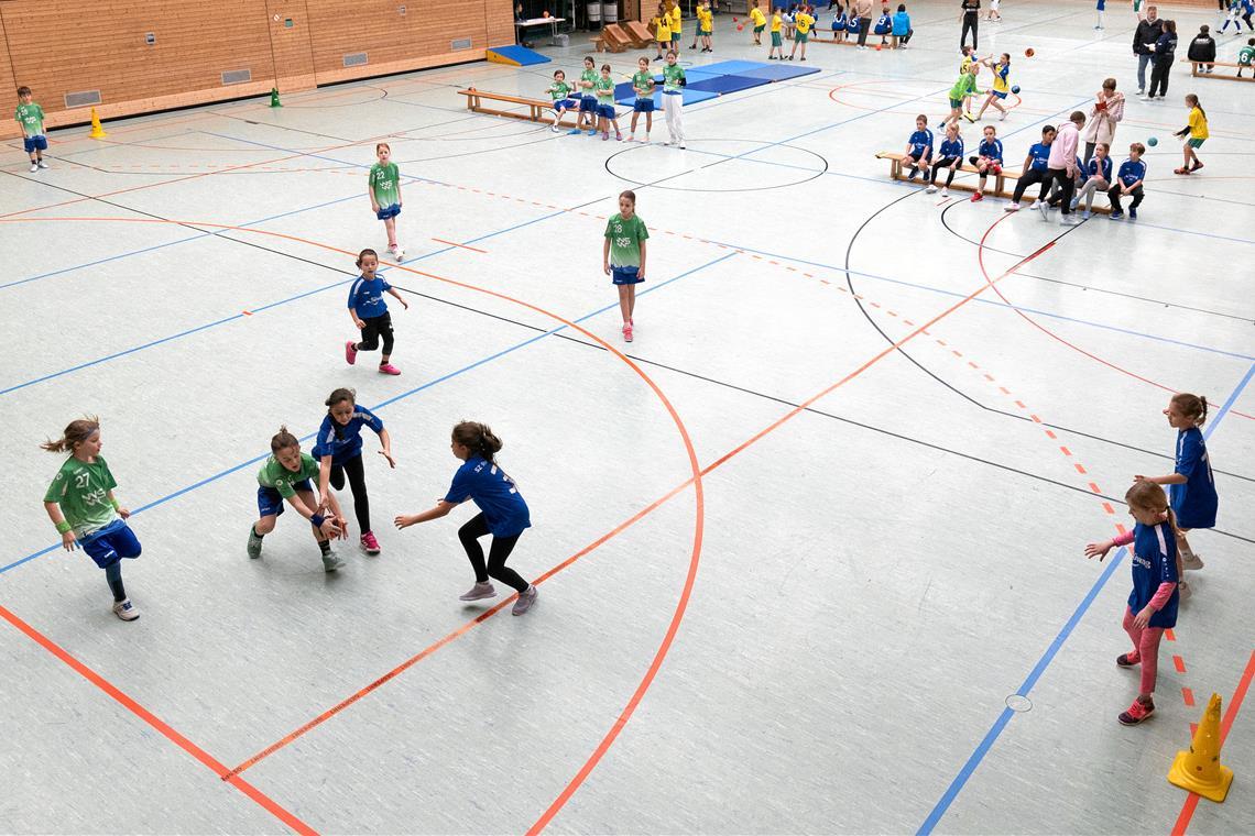 Bei der Grundschulliga soll es nur Gewinner geben Viel Action beim ersten Spieltag der Grundschulliga in Oppenweiler. Foto: Alexander Becher