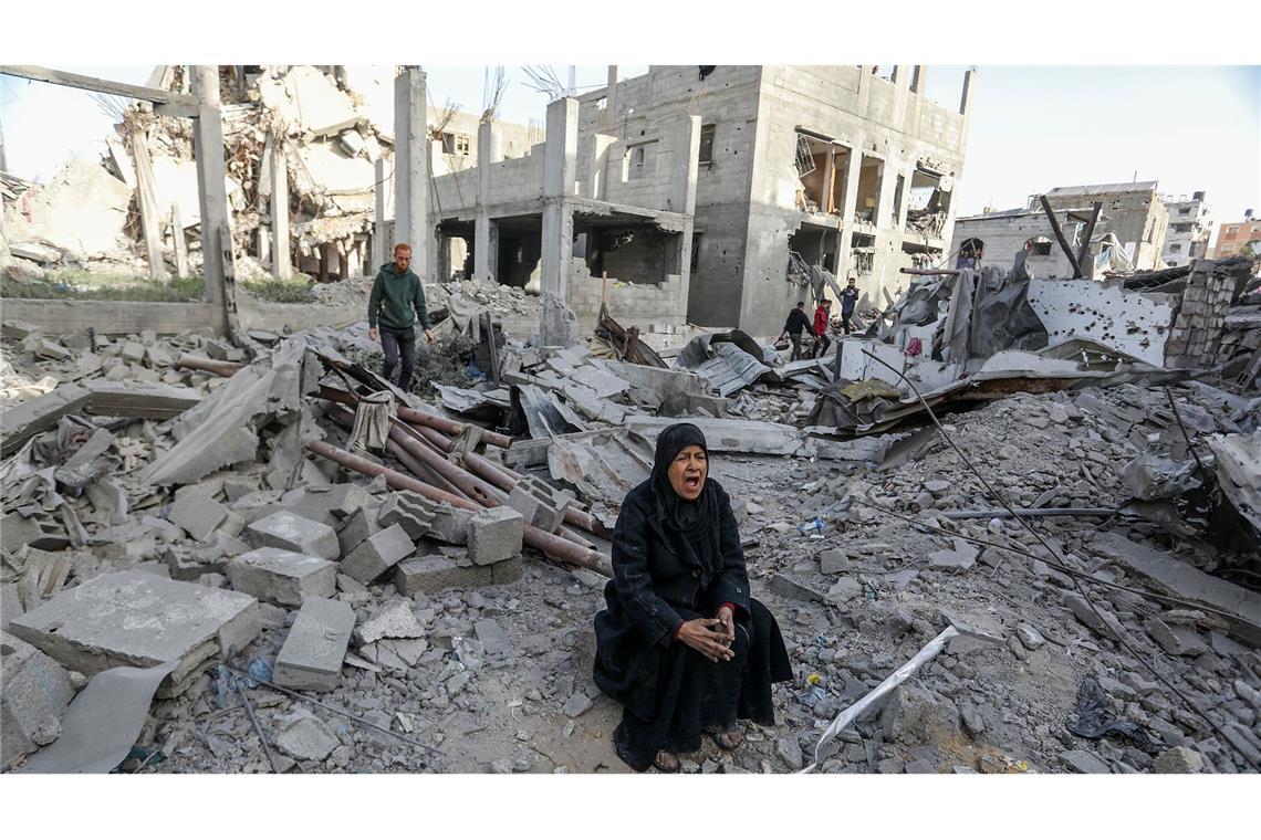 Israel weitet Kontrolle in Gaza aus - Proteste gegen Hamas Viele Gebiete im Gazastreifen sind zerstört.