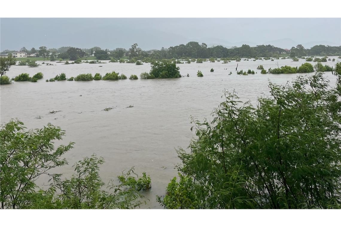 Rekord-Regen in Australien: Hochwasser lockt Krokodile an Viele Haushalte haben keinen Strom, auch Schulen blieben geschlossen.