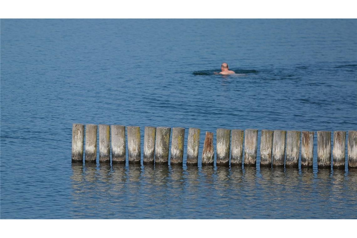 Sommeranfang: Deutschland schwitzt bei bis zu 37 Grad Viele Menschen dürften an diesem Wochenende Abkühlung suchen - so wie dieser Schwimmer am Markkleeberger See bei Leipzig.