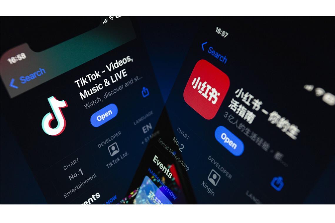 TikTok-Nutzer flüchten auf chinesische Plattform Rednote Viele User registrieren sich auch aus Protest bei der App Rednote.