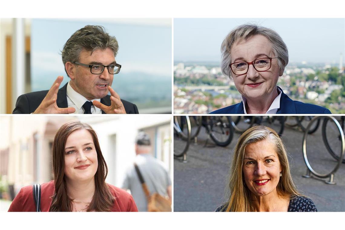 Eine vertane Chance Vier grüne Wahlverlierer bei OB-Wahlen in Großstädten: Dieter Salomon (Freiburg), Theresia Bauer (Heidelberg), Lena Schwelling (Ulm) und Veronika Kienzle (Stuttgart).