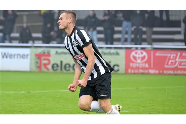 Villingens Torjäger Marcel Sökler trug mit zwei Toren maßgeblich zur Wende gegen den SSV Reutlingen bei.    
Foto: Imago