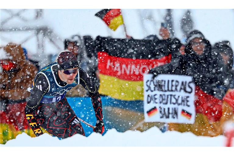 Vinzenz Geiger im olympischen Schneetreiben: