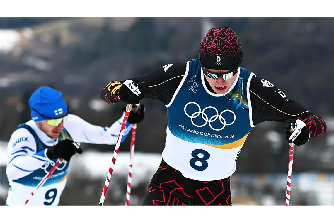 Vinzenz Geiger war bei seinem ersten Olympia-Rennen in Italien nicht in Topform.