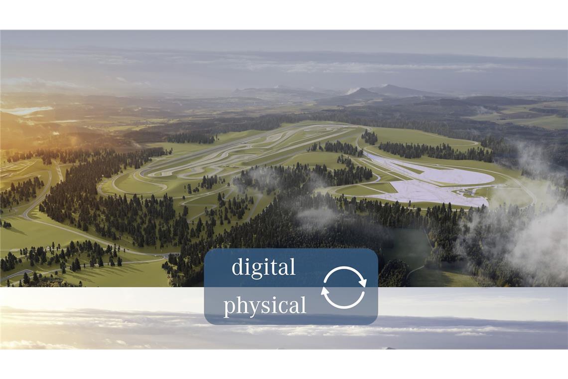 Wie Immendingen zum Herzstück der Mercedes-Entwicklung wurde Von dem Testgelände in Immendingen gibt es einen digitalen Zwilling – der eine milimetergenaue Simulation davon ist.