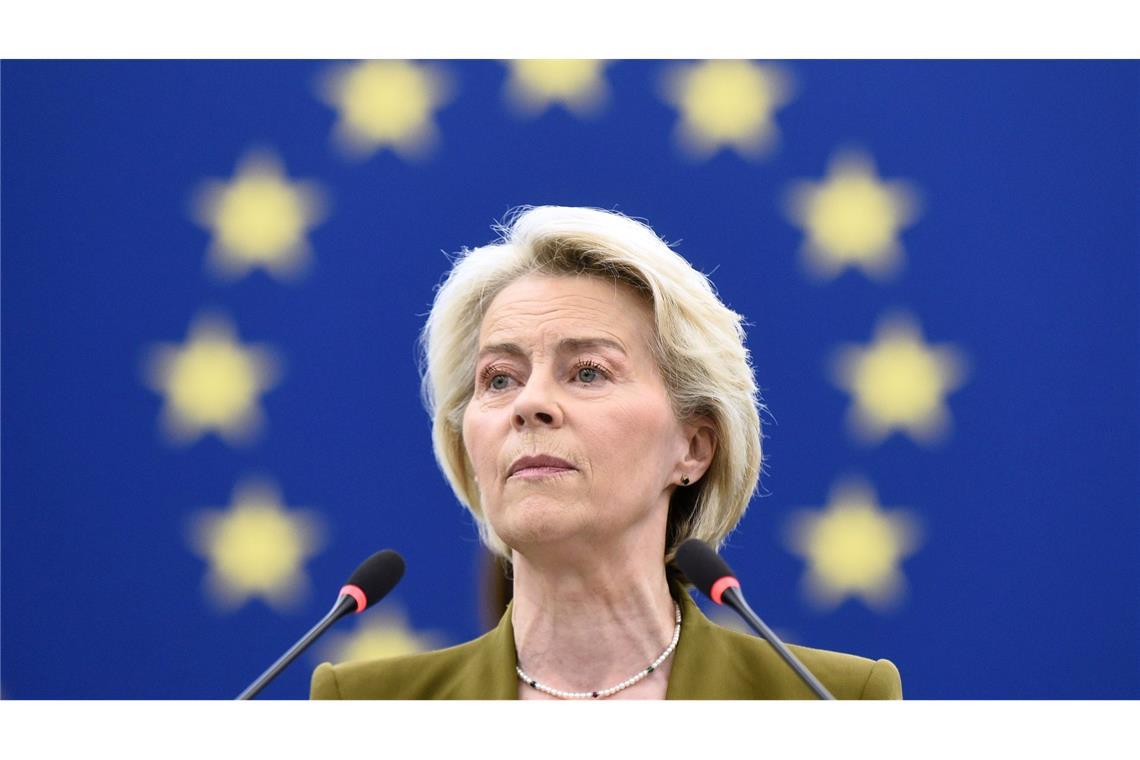 Schon wieder: Misstrauensanträge gegen EU-Kommission Von der Leyens Kommission muss sich Misstrauensanträgen stellen. (Archivbild)