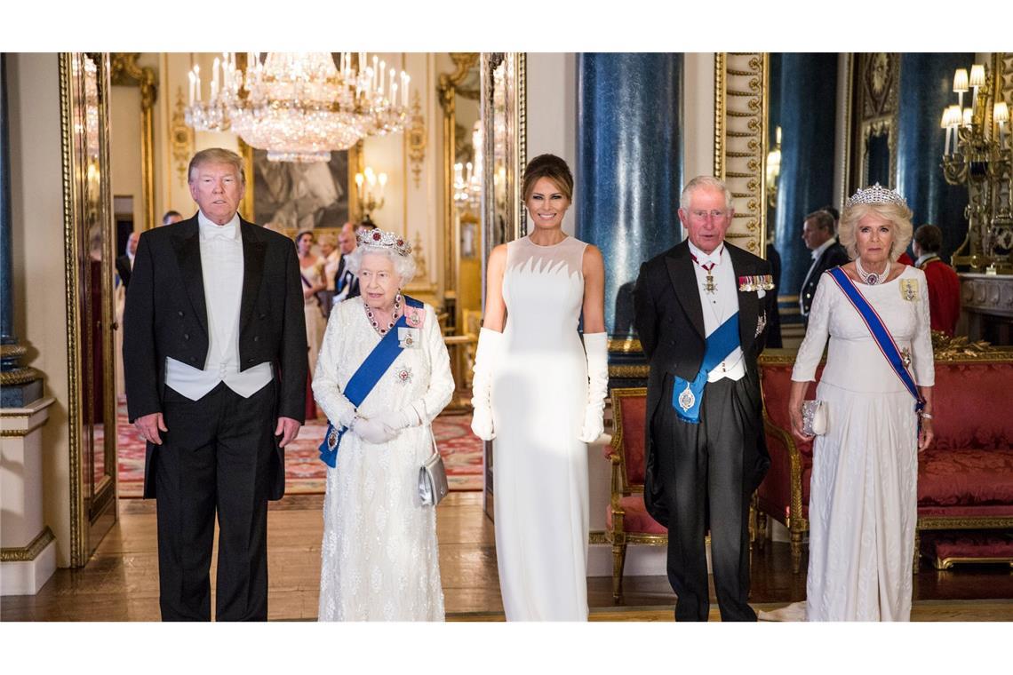 Wird König Charles zur britischen Trump(f)-Karte? Von der Queen und dem royalen Prunk zeigte sich Trump beeindruckt. (Archivbild)