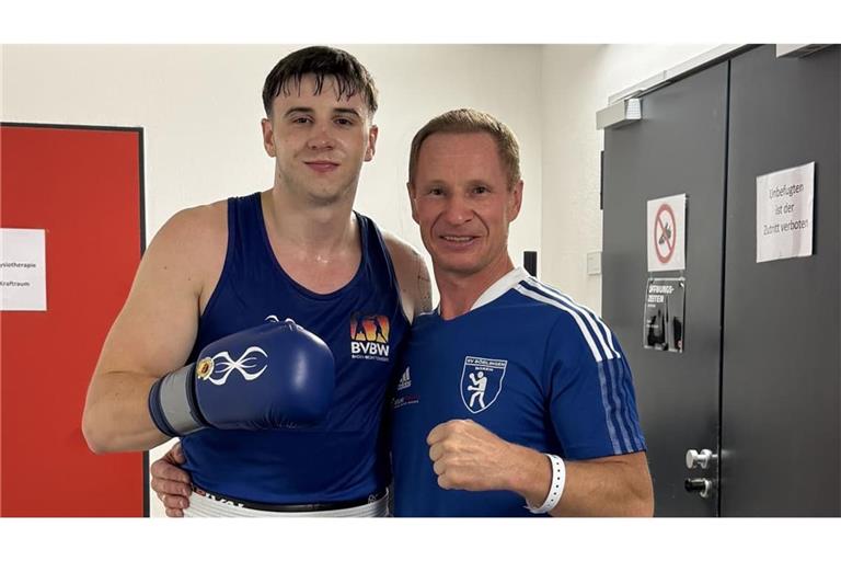 von links Erik Wünsch und Trainer Viktor Deisling