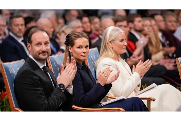 Von links: Kronprinz Haakon, Prinzessin Ingrid Alexandra und Kronprinzessin Mette-Marit (Archivbild).