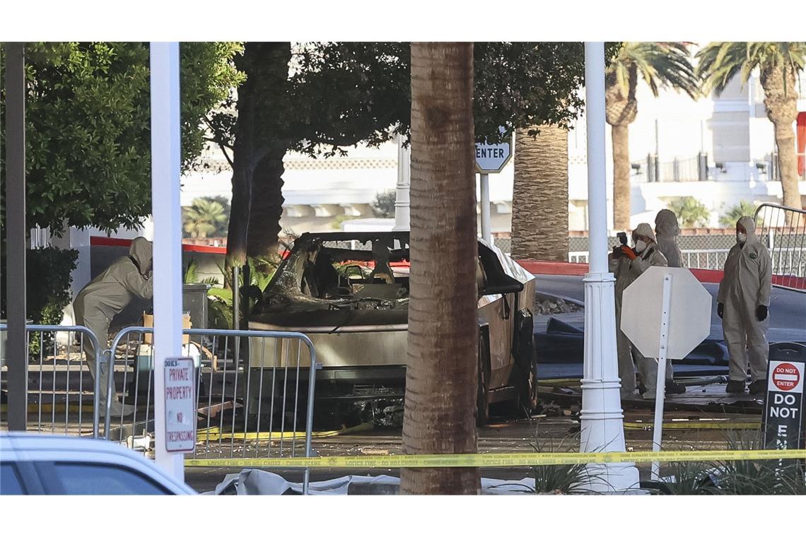 Anti-Terror-Ermittler untersuchen Explosion vor Trump-Hotel Vor einem Hotel in Las Vegas war der Cybertruck explodiert.