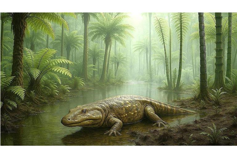 Vor mehr als 200 Millionen Jahren gingen in Bayern riesige Lurche wie Cyclotosaurier auf Beutefang.