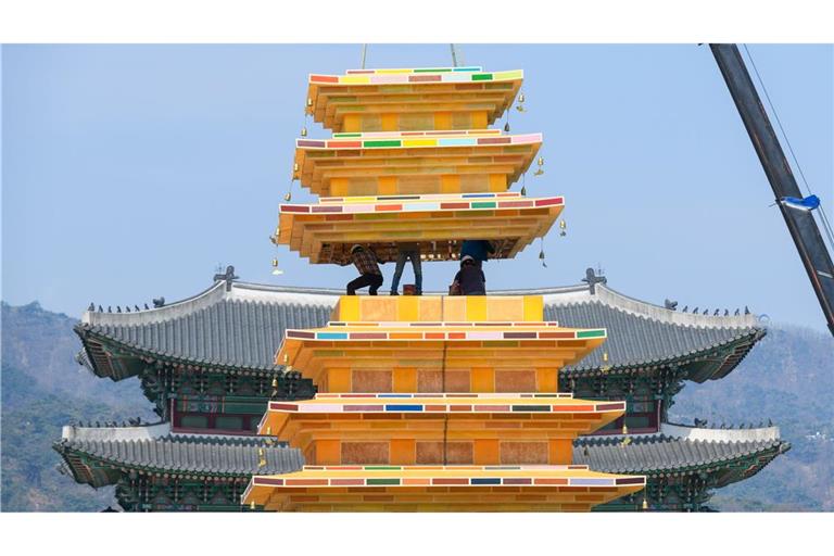 Vorbereitungen für Buddhas Geburtstag in Seoul.