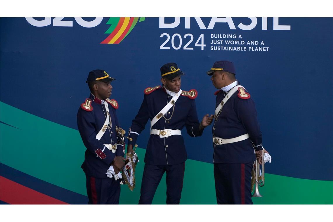 Bilder des Tages Vorbereitungen zum G20-Gipfel in Brasilien.
