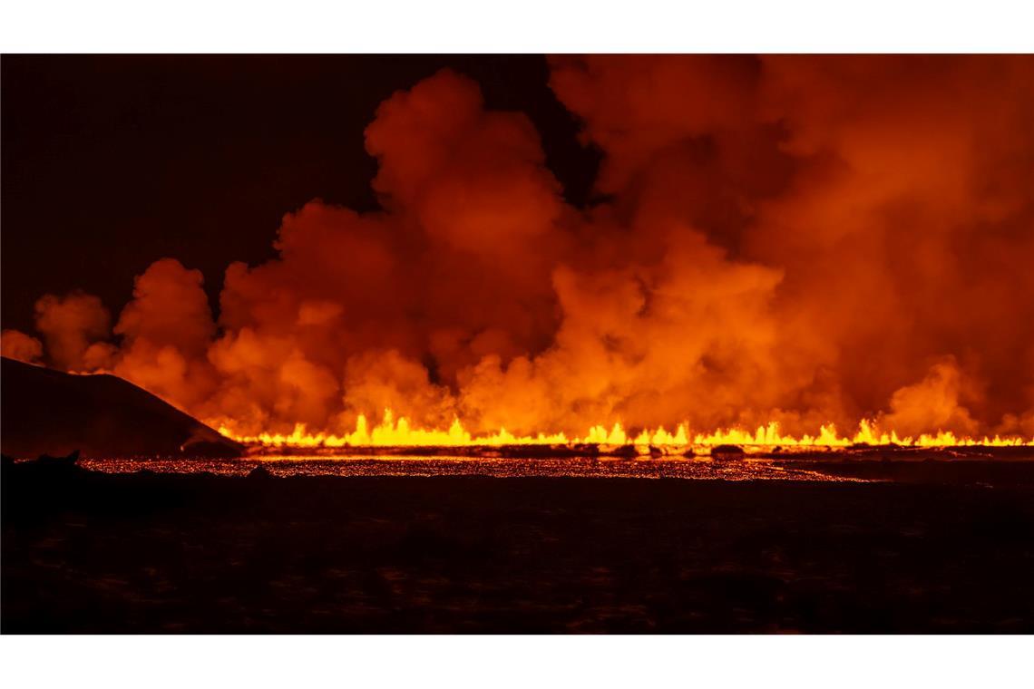Bilder des Tages Vulkanausbruch auf der Halbinsel Reykjanes in Island.