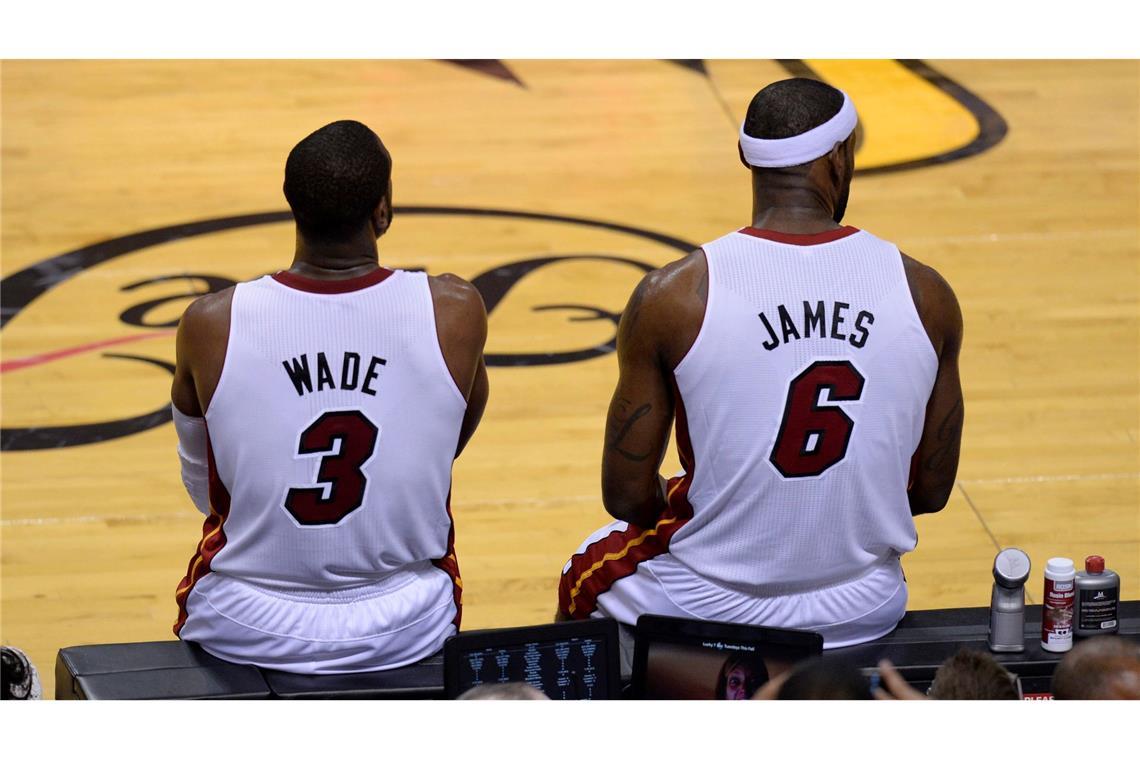 NBA-Star James: PR-Scherz statt Zukunftsentscheidung Wade und James gewannen mit Miami gemeinsam zwei Titel.