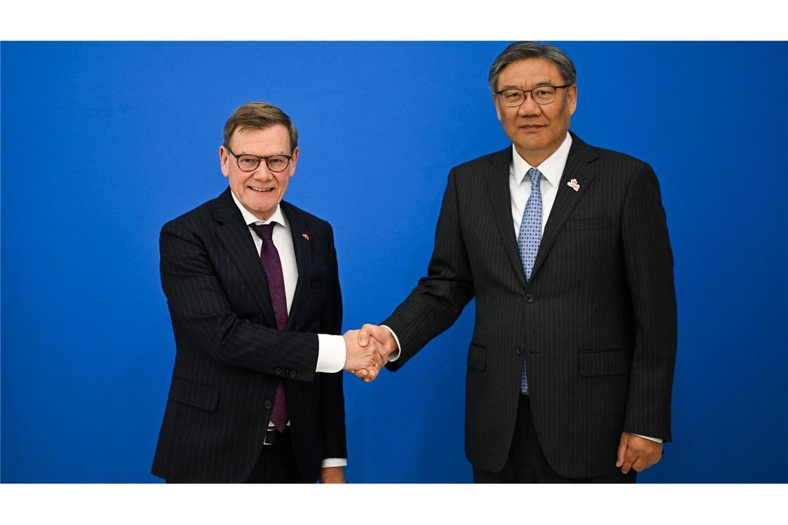 Wadephul traf Chinas Handelsminister im Lichte von Handelsstreitigkeiten.