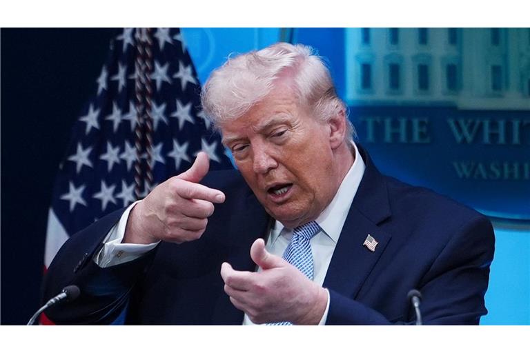 Wählt wieder einmal drastische Worte, um dem Iran zu drohen - US-Präsident Trump.