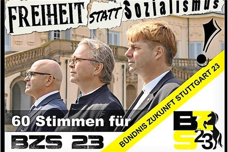 Wahlkampf 2019: Bernd Klingler, Heinrich Fiechtner und Ulrich Marx (von rechts) führten die Liste von BZS23 an.